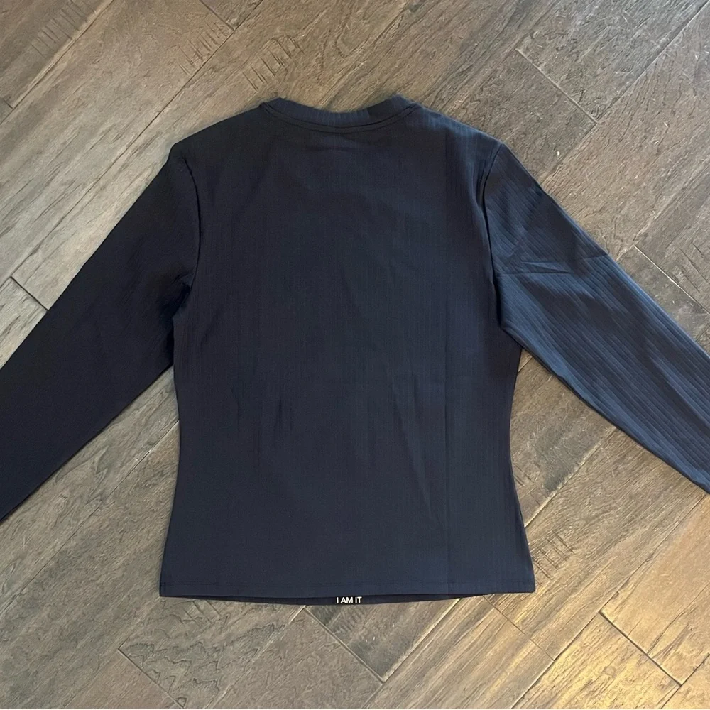 NWT RHONE Modern Rib Long Sleeve Tee | Black | Size Small - Picture 3 of 8